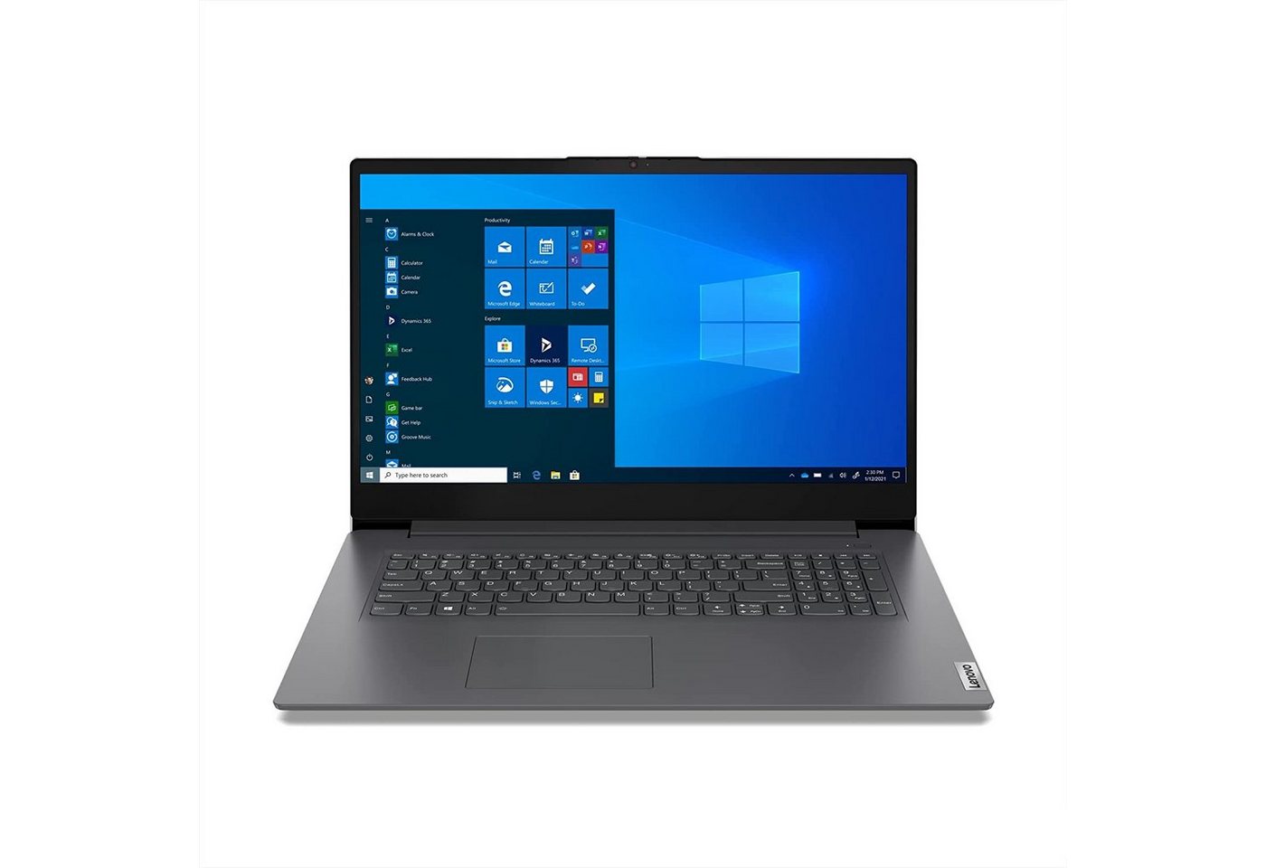 Lenovo Laptop V17 Full HD, Intel Core i5-1235U 10 x 4.40 GHz, Notebook (44,00 cm/17.3 Zoll, Intel Core i5 1235U, Intel UHD Grafik, 256 GB SSD, 24 GB DDR4 RAM, Windows 11 Pro) von Lenovo