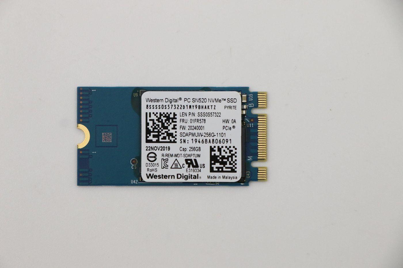 Lenovo SDK 1101 256G M.2 PCIe 2242 SS (01FR578) von Lenovo