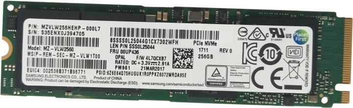 Lenovo SSD ASM 256G M.2 2280 PCIe3x4 (00UP436) von Lenovo