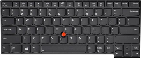 Lenovo Sunrex - Ersatztastatur Notebook - mit Trackpoint - hinterleuchtet - USA - FRU - für ThinkPad E480 20KN, 20KQ (01YP549) von Lenovo