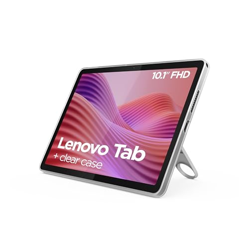 Lenovo Tab Tablet, 25,6 cm (10,1 Zoll), 4G LTE WUXGA (MediaTek Helio G85, 4 GB RAM, 64 GB, 60 Hz, Wi-Fi 5, Bluetooth 5.3, Android 14), Mondgrau, inklusive transparenter Hülle von Lenovo