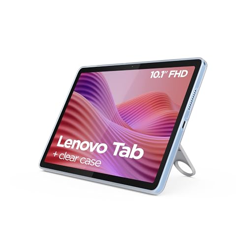Lenovo Tab WUXGA Tablet 25,6 cm (10,1 Zoll), MediaTek Helio G85, 4 GB RAM, 64 GB, 60 Hz, 2 Lautsprecher, Wi-Fi 5, Bluetooth 5.3, Android 14, Polarblau, inklusive transparenter Hülle von Lenovo