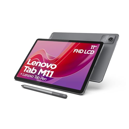 Lenovo Tablet Tab M11, 27,9 cm (11 Zoll) Touchscreen, MediaTek G88, 4 GB RAM, 128 GB eMMC 5.1, Android 13, Grau, inkl. Stift von Lenovo
