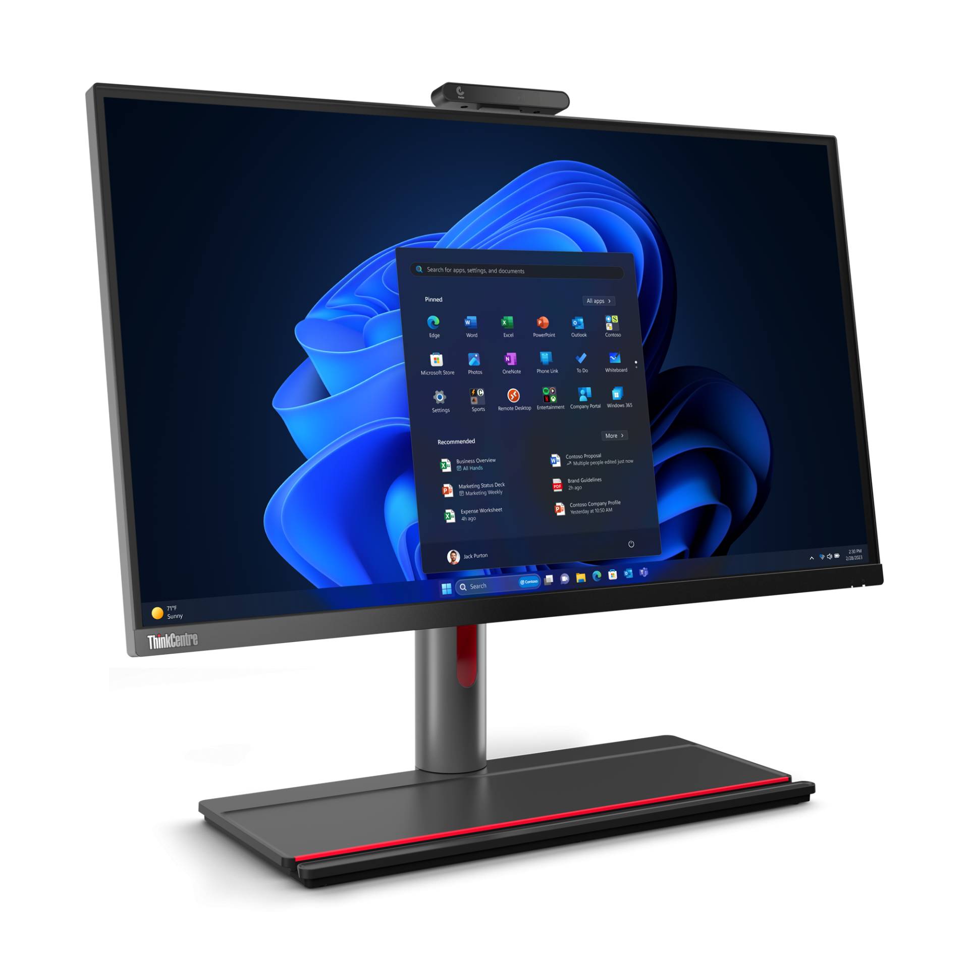 Lenovo ThinkCentre M90a Pro AiO 12JM001FGE - 68,6cm (27") QHD-Display - i5-13500, 16GB DDR5 RAM, 512GB SSD, UHD Grafik, W11Pro von Lenovo