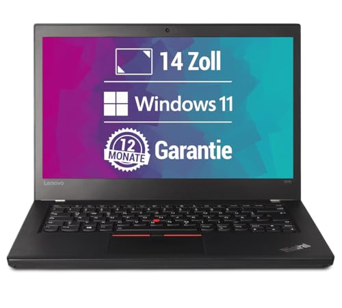 Lenovo ThinkPad T470 14 Zoll Full HD Laptop Intel Core i5-6300U@ bis zu 3 GHz 16 GB 512 GB SSD mit Windows 11 Pro & GRATIS Antiviren-Software HDMI inkl. 12 Monate Garantie (Generalüberholt) von Lenovo