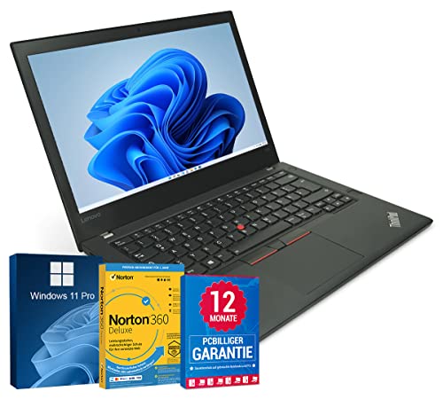 Lenovo ThinkPad T470 14 Zoll Full HD Laptop Intel Core i5-7300U@ bis zu 3,5 GHz 4 GB 128 GB SSD mit Windows 11 Pro & GRATIS Antiviren-Software inkl. 12 Monate Garantie (Generalüberholt) von Lenovo