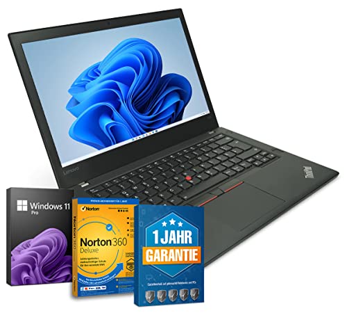 Lenovo ThinkPad T470 UltraBook 14 Zoll Laptop Intel Core i5-6200U@ bis zu 2,8 GHz 16 GB 512 GB SSD mit Windows 11 Pro & GRATIS Antiviren-Software inkl. 1 Jahr Garantie (Generalüberholt) von Lenovo