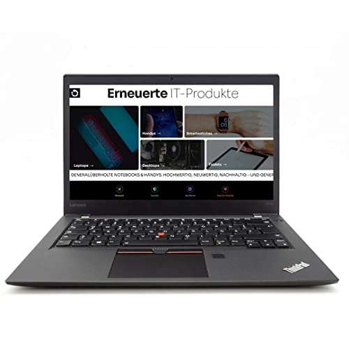 Lenovo ThinkPad T470s Laptop | 14 Zoll | 1920x1080 | Intel Core i5-6200U | 8 GB DDR4 RAM | 256 GB NVMe | DE | Windows 10 Pro | 1 Jahr Garantie von Lenovo