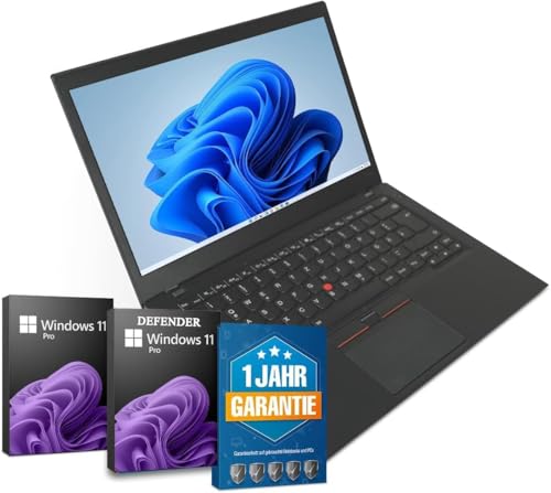 Notebook Laptop Lenovo ThinkPad T470 • 14 Full-HD • CPU Intel Core i5 6th Generation • 8 GB RAM • 256 GB SSD • Windows 11 Pro • Windows Defender Antivirus • (Generalüberholt) von Lenovo