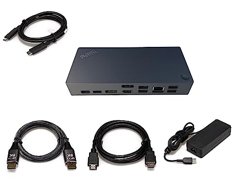 Lenovo ThinkPad Universal USB-C Dock V2-40B70090 mit HDMI-Kabel und DP-Kabel von Lenovo