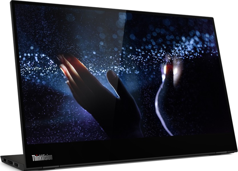Lenovo ThinkVision M14t - LED-Monitor - 35.6 cm (14) (14 sichtbar) - tragbar - Touchscreen - 1920 x 1080 Full HD (1080p) - 300 cd/m² - 700:1 - 6 ms - 2xUSB-C - Raven Black [Energieklasse C] von Lenovo