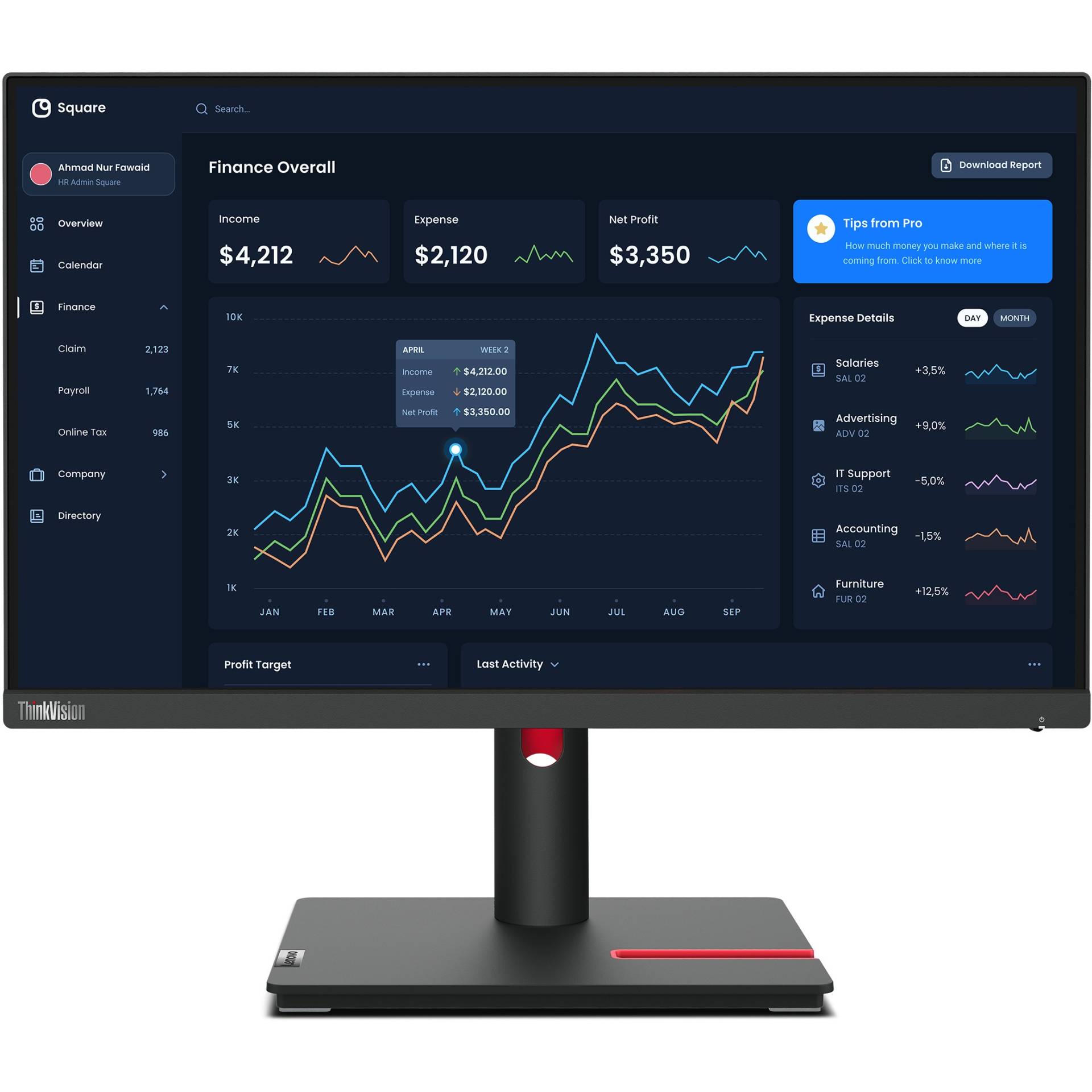54.6cm/21.5"" (1920x1080) Lenovo ThinkVision T22i-30 16:9 FHD IPS 60Hz 4ms HDMI VGA DP USB Pivot Black 54.6cm/21.5"" (1920x1080) Lenovo ThinkVision T22i-30 16:9 FHD IPS 60Hz 4ms HDMI VGA DP USB Pivot Black von Lenovo
