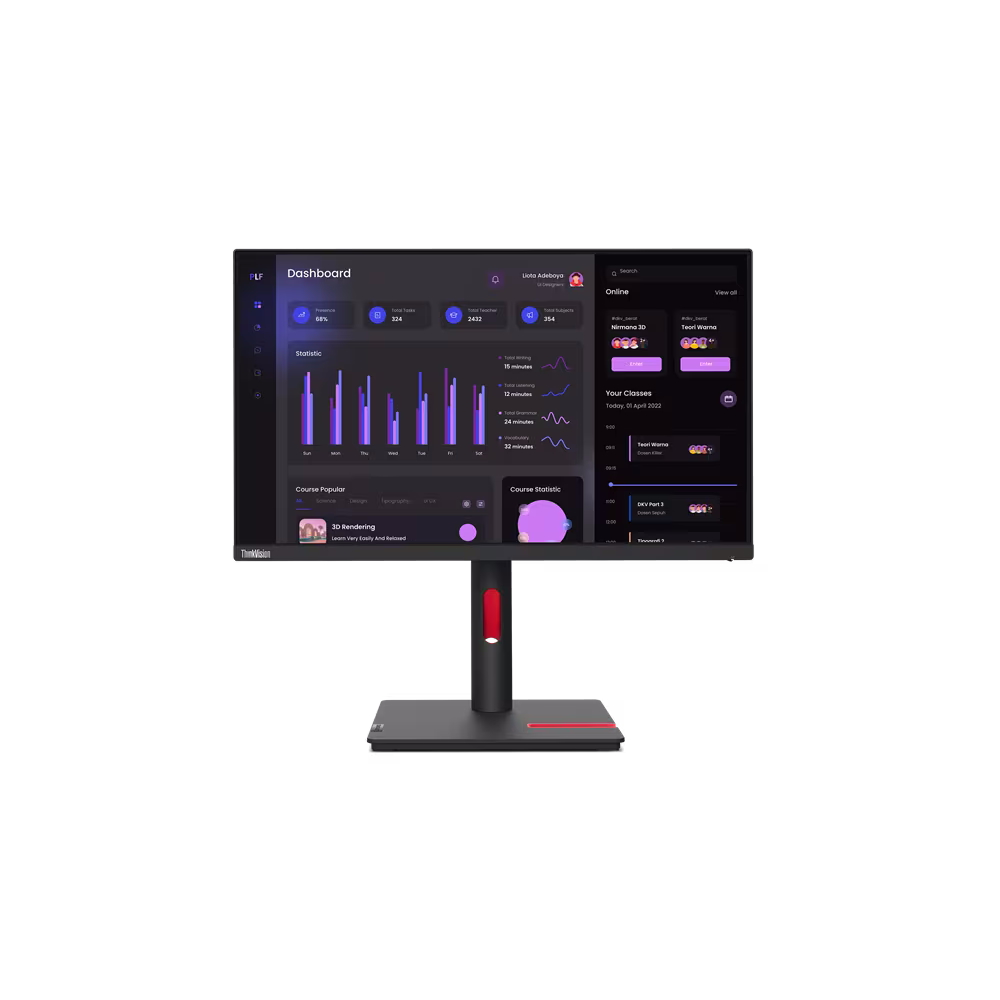 Lenovo ThinkVision T24i-30 Business Monitor - IPS Panel, FHD EPEAT Gold, Höhenverstellung 155mm, Pivot, 1x USB-B 3.0 (Upstream 4x USB-A 3.0 Downstrea Lenovo ThinkVision T24i-30 Business Monitor - IPS Panel, FHD EPEAT Gold, Höhenverstellung 155mm, Pivot, 1x USB-B 3.0 (Upstream 4x USB-A 3.0 Downstrea von Lenovo