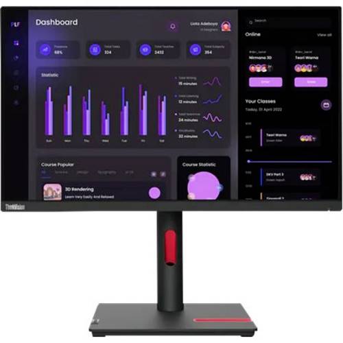 Lenovo ThinkVision T24i-30 LED-Monitor EEK E (A - G) 60.5cm (23.8 Zoll) 1920 x 1080 Pixel 16:9 4 ms von Lenovo