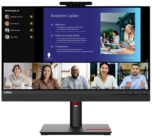 Lenovo ThinkVision T24v-30 LED-Monitor EEK E (A - G) 61cm (24 Zoll) 1920 x 1080 Pixel 16:9 6 ms VGA, von Lenovo