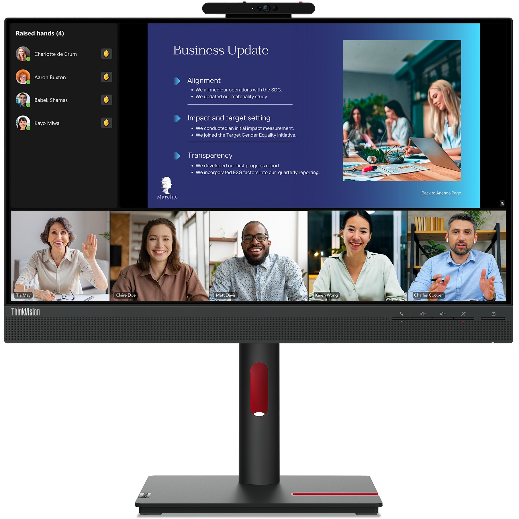 61cm/24"" (1920x1080) Lenovo ThinkVision T24v-30 16:9 FHD IPS 75Hz 4ms HDMI VGA DP Speaker Webcam Black 61cm/24"" (1920x1080) Lenovo ThinkVision T24v-30 16:9 FHD IPS 75Hz 4ms HDMI VGA DP Speaker Webcam Black von Lenovo
