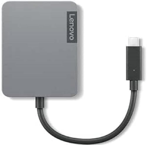 Lenovo USB-C 4-in-1 Travel Hub Gen2, Multiport Adapter für HDMI, VGA, USB 3.1, RJ45, kompatibel mit USB Type-C Laptops, GX91A34575 von Lenovo
