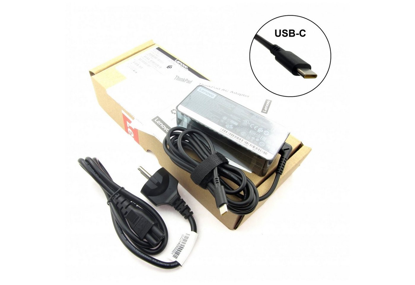 Lenovo USB-C 65W AC Adapter Netzteil Wechselstrom 100-240 V 65 Watt für Notebook-Netzteil (Stecker: USB-C, Ausgangsleistung: 65 W) von Lenovo