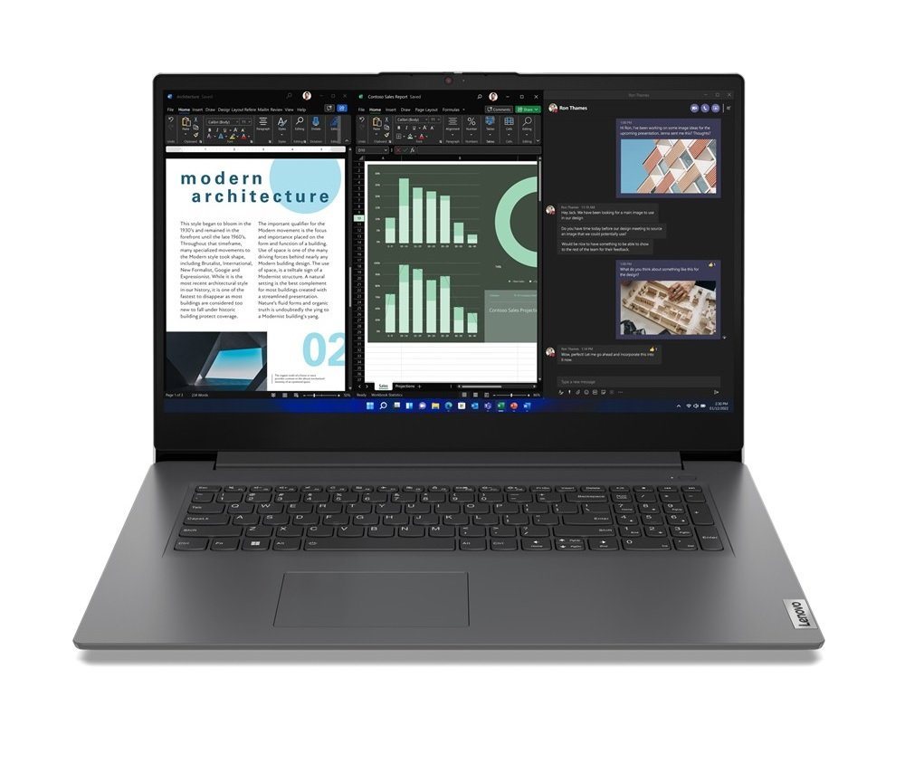 Lenovo V17 G3 IAP, Core-i5 1235U, 16GB RAM, 512GB NVMe SSD Business-Notebook (43,90 cm/17,3 Zoll, Intel Core i5 1235U, Intel Iris Xe Graphics (iGPU), 512 GB SSD, Windows 11 Professional) von Lenovo