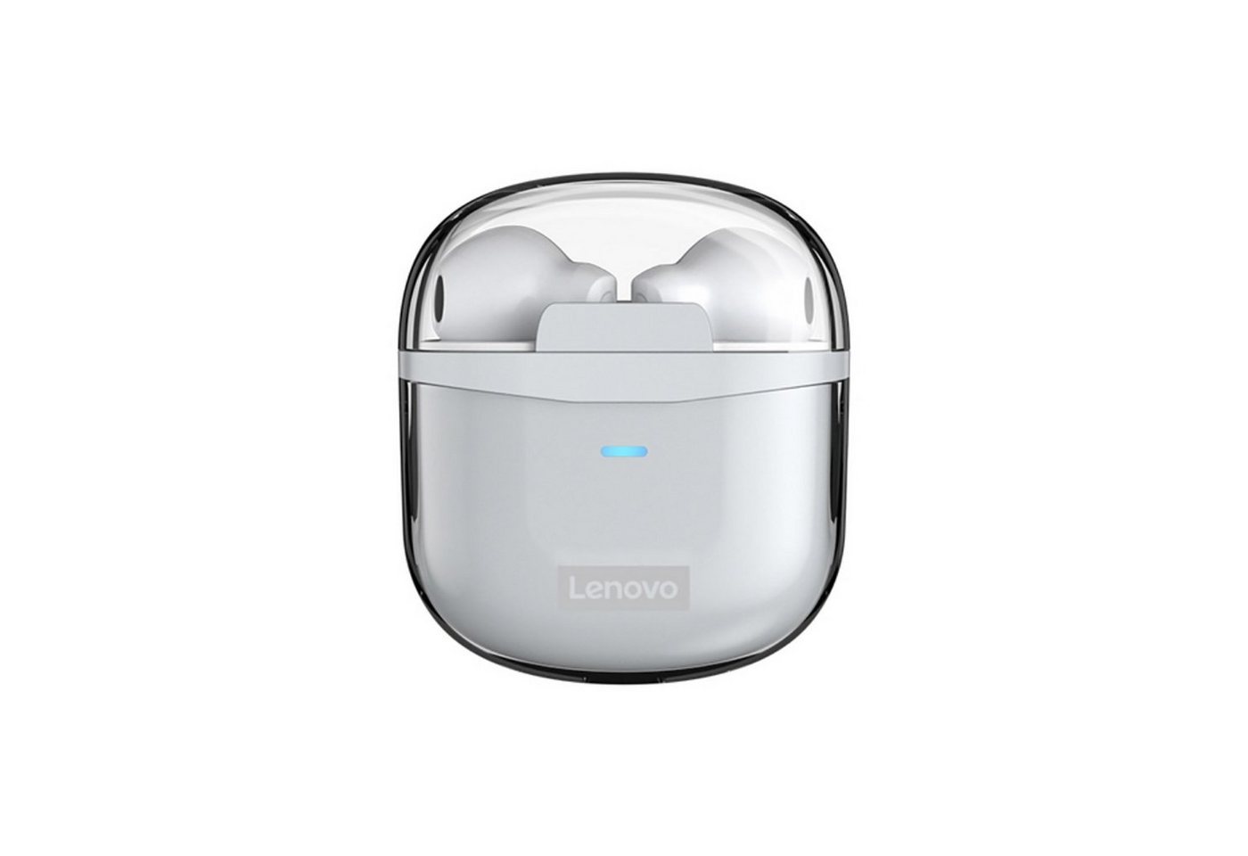 Lenovo XT96 mit Touch-Steuerung Bluetooth-Kopfhörer (True Wireless, Siri, Bluetooth 5.1, kabellos, Stereo-Ohrhörer mit 300 mAh Kopfhörer-Ladehülle - Weiß) von Lenovo