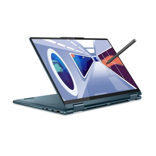 Lenovo Yoga 7 Convertible Laptop | 14" WUXGA OLED Touch Display | AMD Ryzen 5 7535U | 16GB RAM | 512GB SSD | AMD Radeon Grafik | Win11 Home | QWERTZ | blaugrün | inkl. Pen | 3 Monate Premium Care von Lenovo