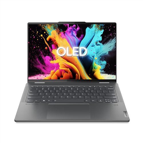 Lenovo Yoga 7 Convertible Laptop | 14" WUXGA OLED Touch Display | AMD Ryzen 5 7535U | 16GB RAM | 512GB SSD | AMD Radeon Grafik | Win11 Home | QWERTZ | grau | inkl. Pen | 3 Monate Premium Care von Lenovo