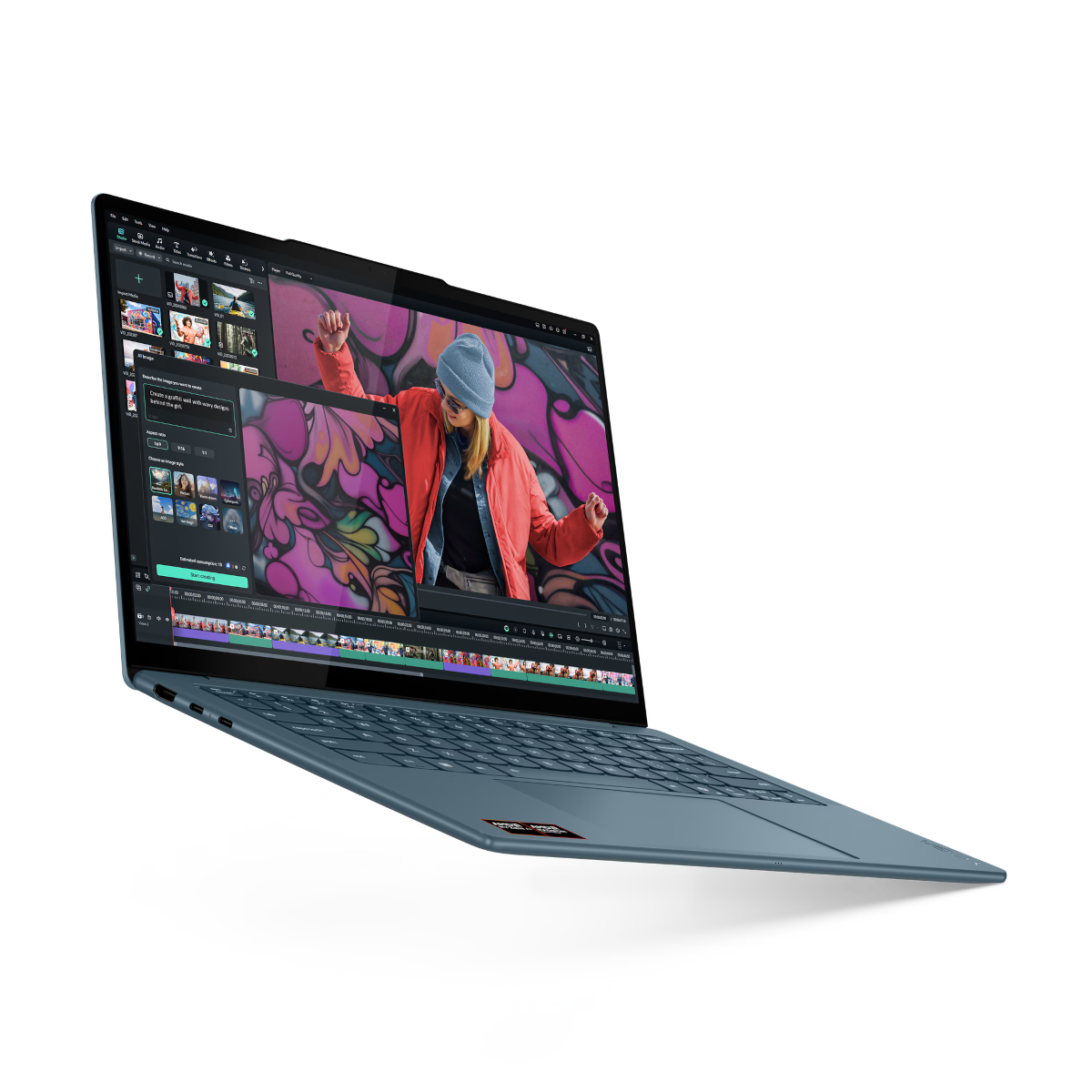 Lenovo Yoga Slim 7 83JY001EGE - 14" 2,8K OLED, AMD Ryzen™ AI 5-340, 16GB RAM, 512 GB SSD, Windows 11 von Lenovo