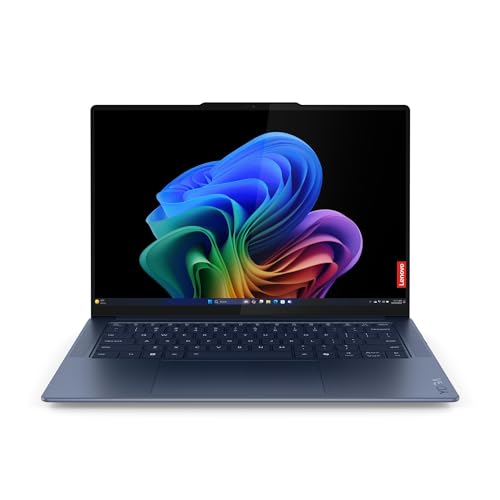 Lenovo Yoga Slim 7X AI-Laptop, 36,8 cm (14,5 Zoll), 3K, OLED-Touchscreen (Qualcomm SD X1E78100, 32 GB RAM, 1 TB SSD, Windows 11 Home, Wi-Fi 7) Blau, QWERTY-Tastatur Portuguesis von Lenovo
