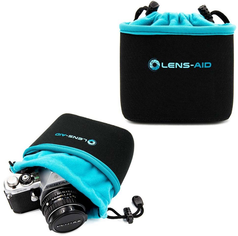 Lens-Aid Kameratasche Neopren Kamerabeutel mit Fütterung zum Schutz der Kamera-Ausrüstung, Kamerazubehör für Rucksack und Handtasche als Einschlagtuch-Ersatz. von Lens-Aid