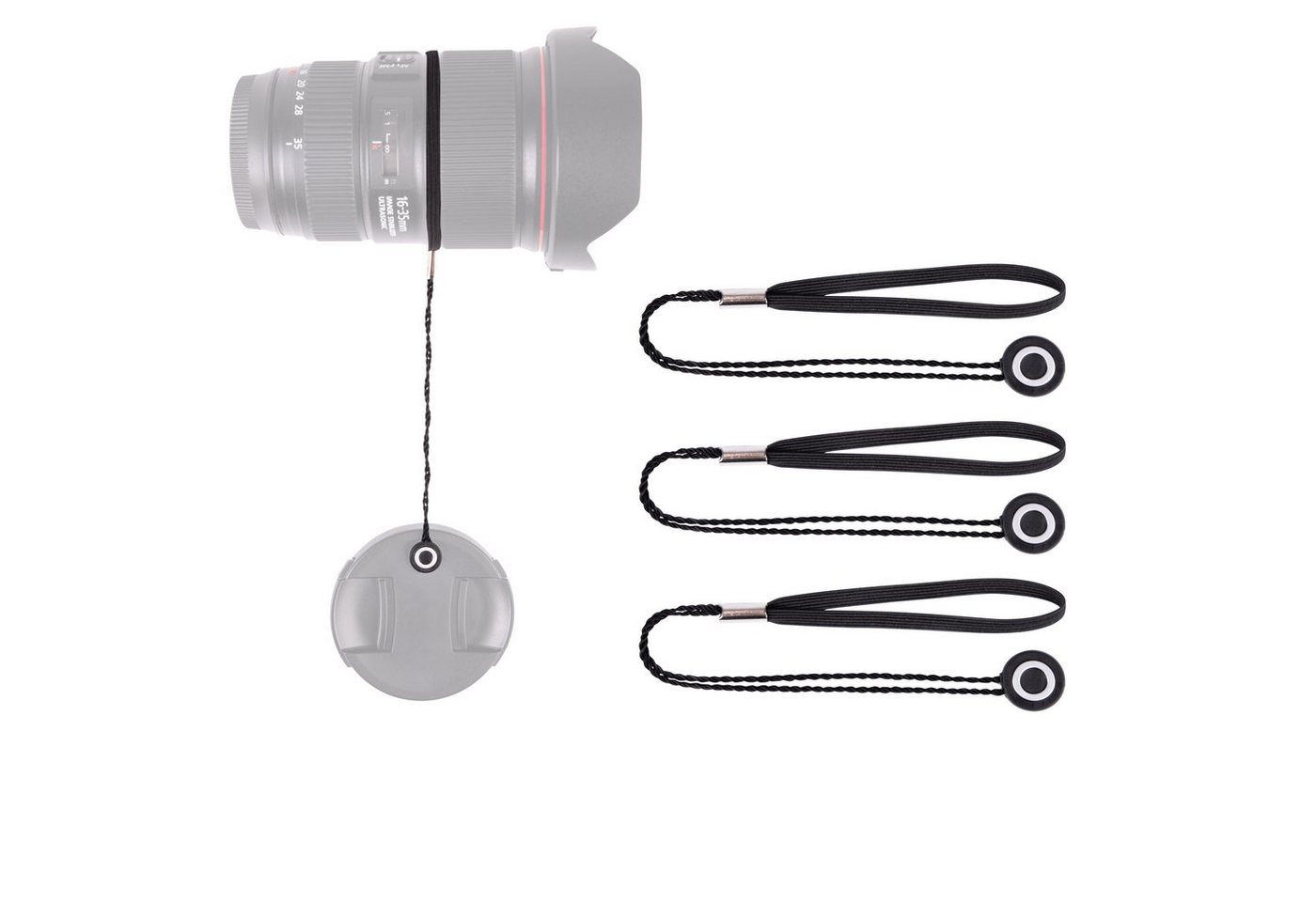 Lens-Aid Kamerazubehör-Set Objektivdeckelhalter, (3 tlg) von Lens-Aid