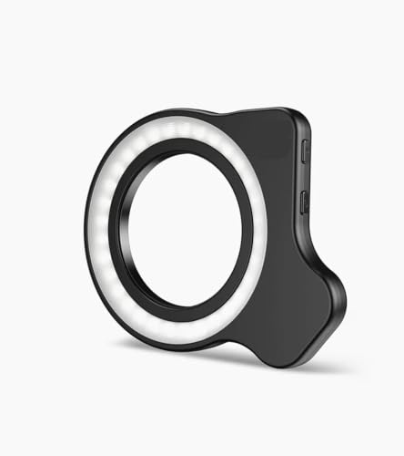 LensXpert FL26 Makrofotografie Taschenringlicht - Smartphone Clip On LED Fülllicht für Nahaufnahmen - Wiederaufladbare und einstellbare Helligkeit - Kompatibel mit iPhone, Samsung, Android von LensXpert