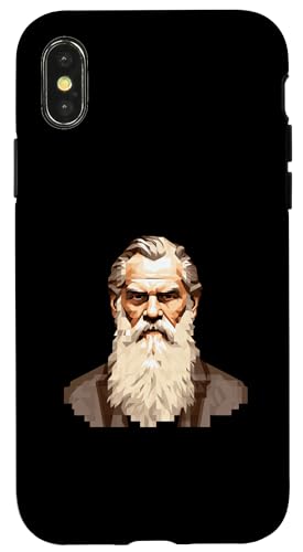 Leo Tolstoi 8 Bit Hülle für iPhone X/XS von Leo Tolstoy Art Style Literature and Philosophy