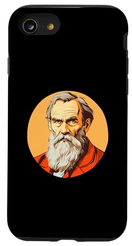 Leo Tolstoi 90er Jahre Retro Hülle für iPhone SE (2020) / 7 / 8 von Leo Tolstoy Art Style Literature and Philosophy