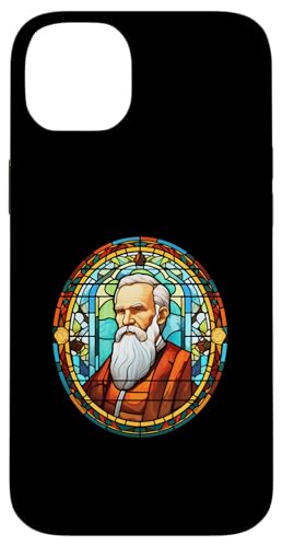 Leo Tolstoi Buntglas Hülle für iPhone 14 Plus Leo Tolstoi Buntglas Hülle für iPhone 14 Plus von Leo Tolstoy Art Style Literature and Philosophy