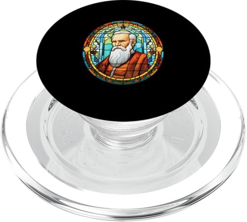 Leo Tolstoi Buntglas PopSockets PopGrip für MagSafe Leo Tolstoi Buntglas PopSockets PopGrip für MagSafe von Leo Tolstoy Art Style Literature and Philosophy