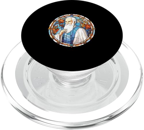 Leo Tolstoi Buntglas PopSockets PopGrip für MagSafe Leo Tolstoi Buntglas PopSockets PopGrip für MagSafe von Leo Tolstoy Art Style Literature and Philosophy