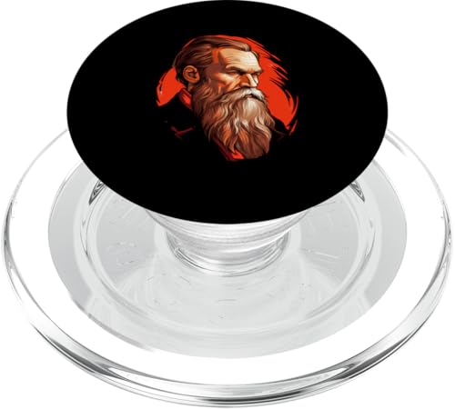 Leo Tolstoi Comic PopSockets PopGrip für MagSafe von Leo Tolstoy Art Style Literature and Philosophy