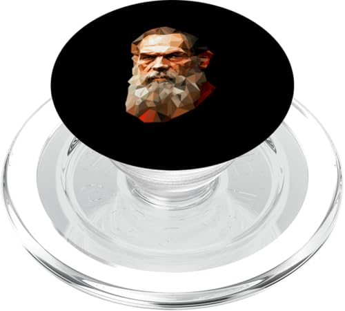 Leo Tolstoi Low Poly Art PopSockets PopGrip für MagSafe Leo Tolstoi Low Poly Art PopSockets PopGrip für MagSafe von Leo Tolstoy Art Style Literature and Philosophy