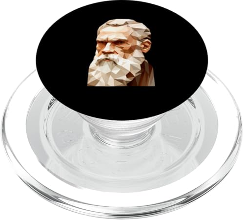 Leo Tolstoi Origami PopSockets PopGrip für MagSafe Leo Tolstoi Origami PopSockets PopGrip für MagSafe von Leo Tolstoy Art Style Literature and Philosophy