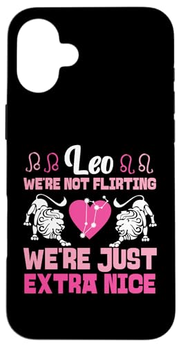 Leo Zodiac: Leo - Wir flirten nicht, wir sind nur extra nett Hülle für iPhone 16 Plus von Leo Zodiac Sign Designs For Women