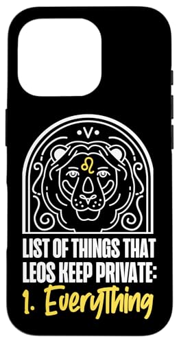 Leo Zodiac: Things That Leos Keep Private: 1. Alles Hülle für iPhone 16 Pro Leo Zodiac: Things That Leos Keep Private: 1. Alles Hülle für iPhone 16 Pro von Leo Zodiac Sign Designs For Women