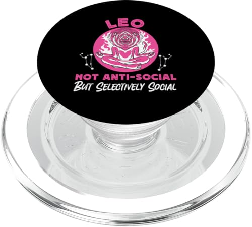 Löwe-Sternzeichen: Löwe, nicht sozial, sondern selektiv sozial PopSockets PopGrip für MagSafe Löwe-Sternzeichen: Löwe, nicht sozial, sondern selektiv sozial PopSockets PopGrip für MagSafe von Leo Zodiac Sign Designs For Women