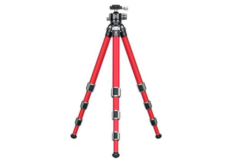 Leofoto Leofoto Carbon-Dreibeinstativ LA-324C Athena Red + Ballhead LH-40 Kamerastativ von Leofoto