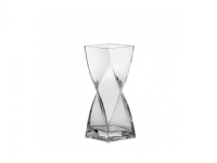 LEONARDO Swirl, Vase in quadratischer Form, Glas, Transparent, Transparent, 250 mm, 100 mm von Leonardo