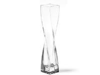 LEONARDO Swirl, Vase in quadratischer Form, Glas, Transparent, Transparent, Innen & Außen, CE von Leonardo