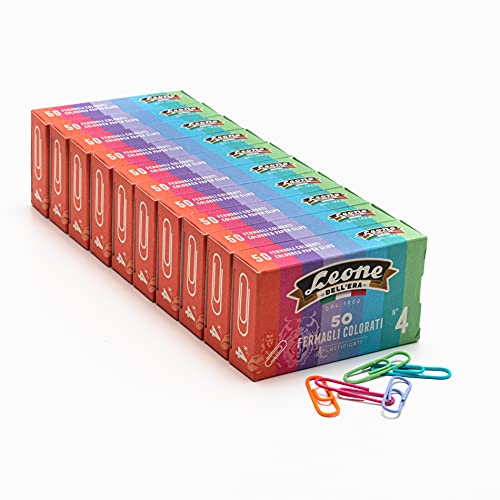 500 farbige laminierte Löwe Dell'Era Nr. 4-32 - Queue mit 10 Boxen à 50 Stück von Leone Dell'Era