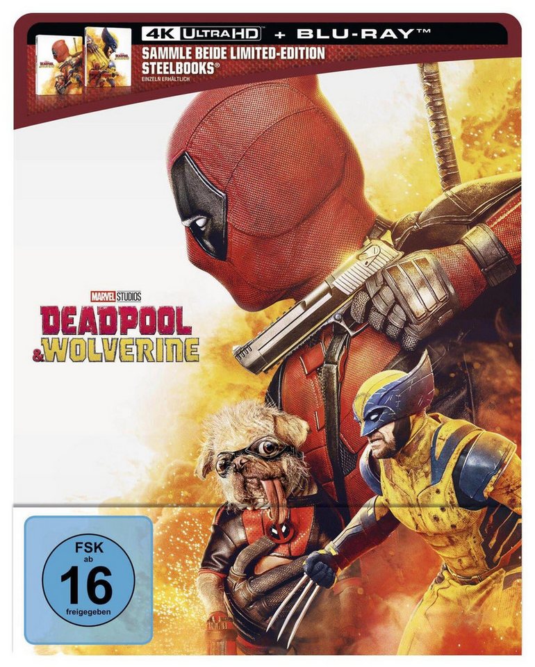 Leonine Blu-ray Deadpool & Wolverine UHD BD (Lim. Steelbook 'Deadpool) von Leonine