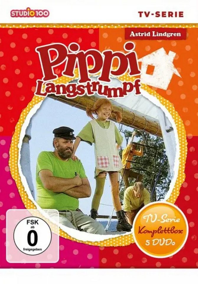 Leonine DVD Pippi Langstrumpf - TV-Serien Komplettbox [5 DVDs, SOFTBOX] von Leonine