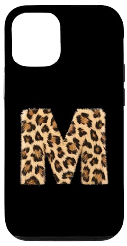 Hülle für iPhone 14 Buchstabe M Gepard Leopard Initiale Druck Name Zebra Matching von Leopard Alphabet Cheetah Letter Tees