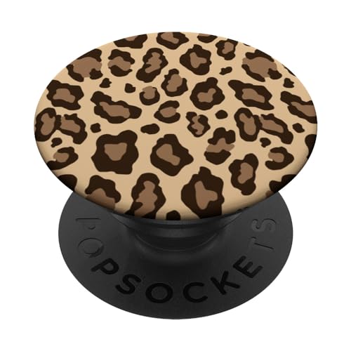 Leo Print Design Fell Muster Beige Braun Raubkatze Leoparden PopSockets Klebender PopGrip Leo Print Design Fell Muster Beige Braun Raubkatze Leoparden PopSockets Klebender PopGrip von Leopard Animal Pattern Artwork